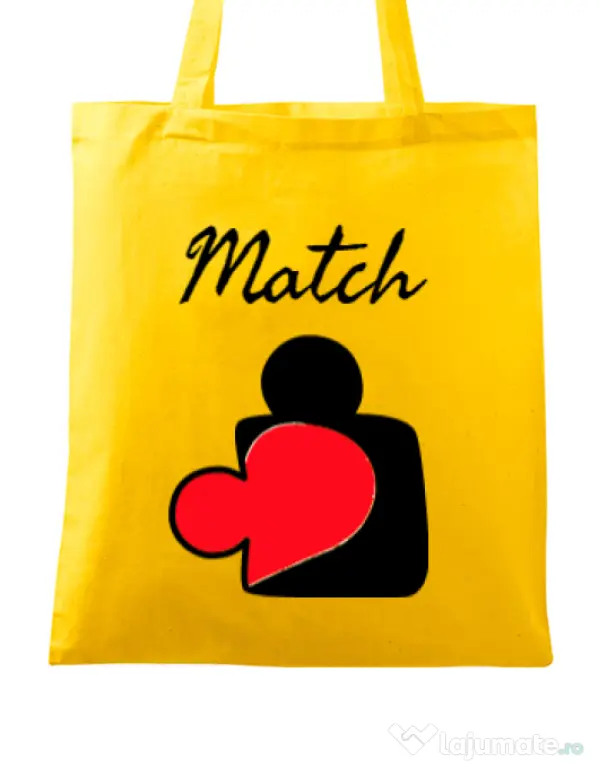 Sacosa din panza Perfect match Galben