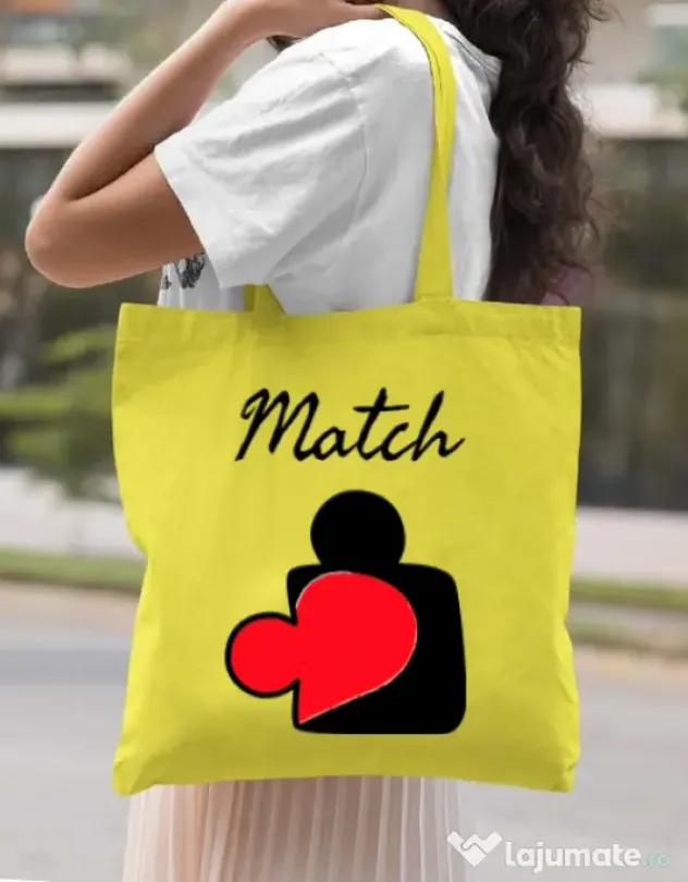 Sacosa din panza Perfect match Galben