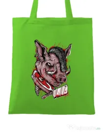 Sacosa din panza Pig Saw Verde mar
