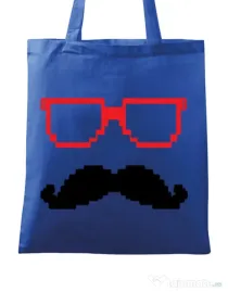 Sacosa din panza Pixel mask Albastru regal