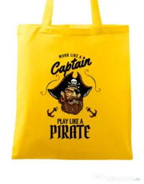 Sacosa din panza Play like a pirate Galben