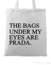 Sacosa din panza Prada bags Alb