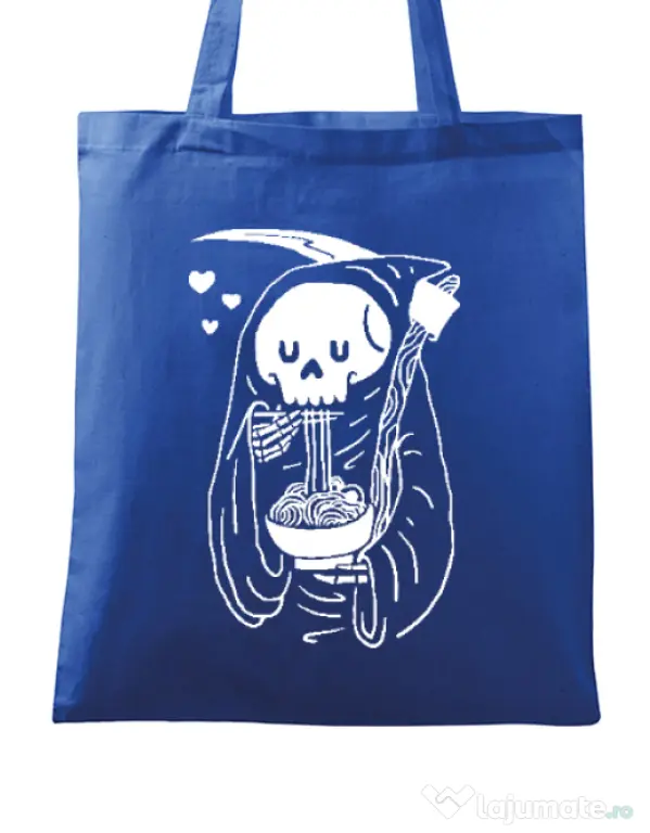 Sacosa din panza Ramen Reaper Albastru regal