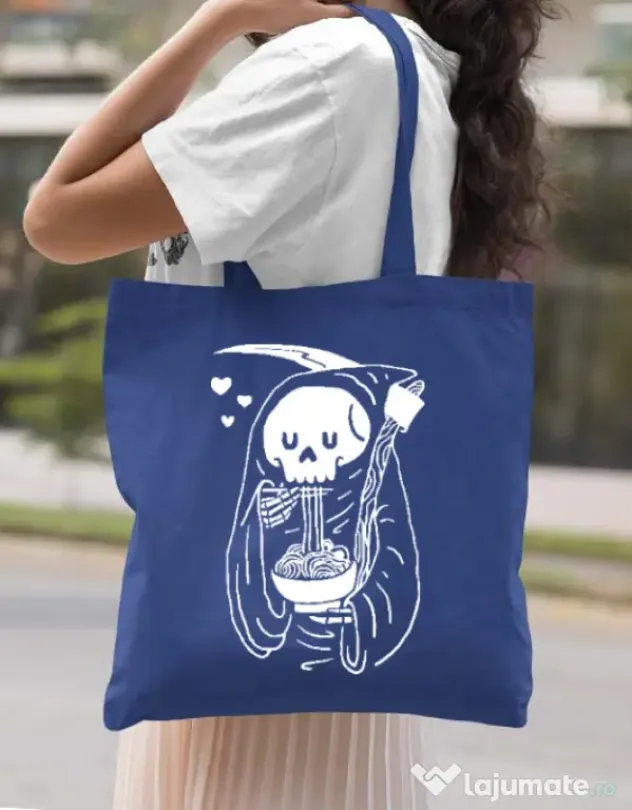 Sacosa din panza Ramen Reaper Albastru regal