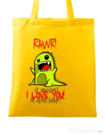 Sacosa din panza Rawr Galben