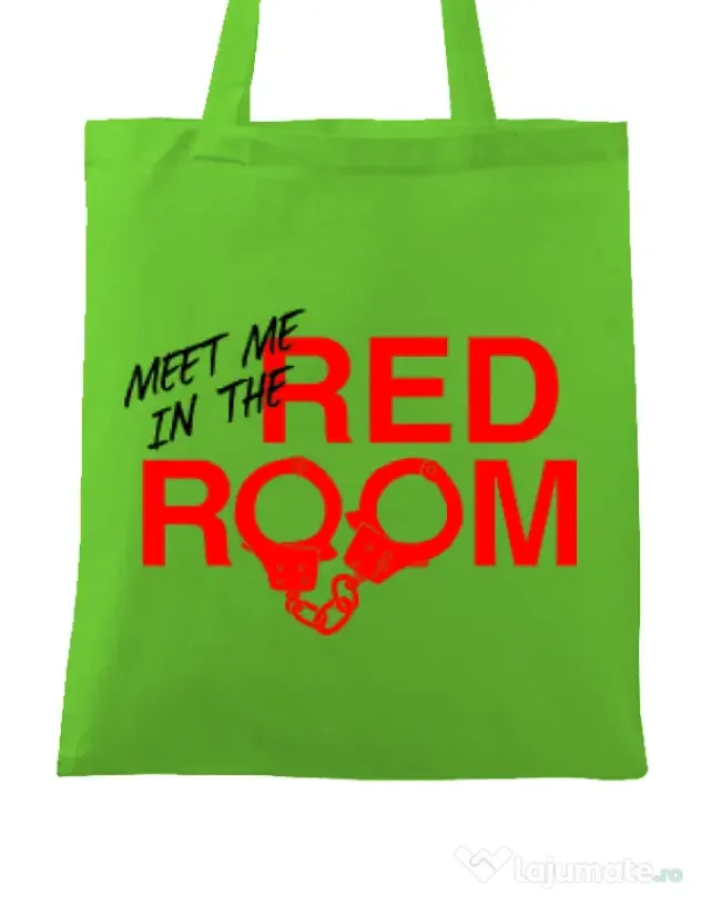 Sacosa din panza Red room Verde mar