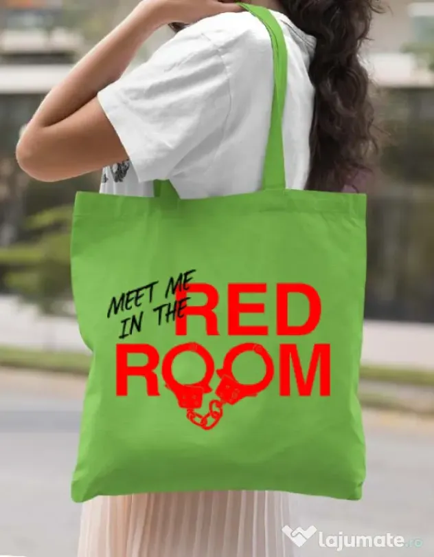 Sacosa din panza Red room Verde mar