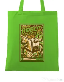 Sacosa din panza Robot Toaster Verde mar