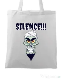 Sacosa din panza Silence Alb