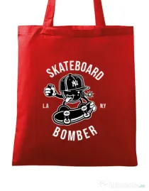 Sacosa din panza Skateboard Bomber Rosu