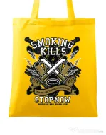 Sacosa din panza Smoking Kills Galben