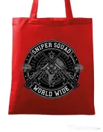 Sacosa din panza Sniper Squad Rosu