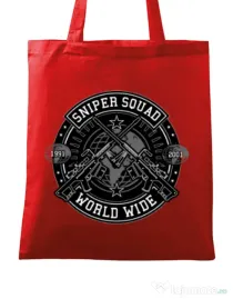 Sacosa din panza Sniper Squad Rosu