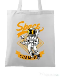 Sacosa din panza Space champion Alb