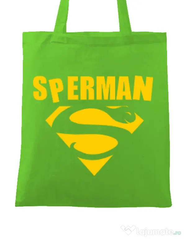 Sacosa din panza Sperman Verde mar