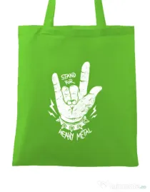 Sacosa din panza Stand for heavy metal Verde mar