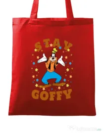 Sacosa din panza Stay Goofy Rosu