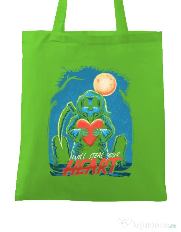 Sacosa din panza Steal Heart Verde mar
