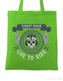 Sacosa din panza Street rider Verde mar
