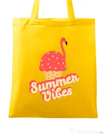 Sacosa din panza Summer Vibes Galben