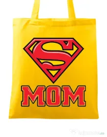 Sacosa din panza Super mom Galben