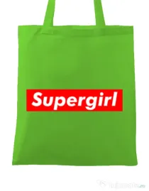 Sacosa din panza Supergirl Verde mar
