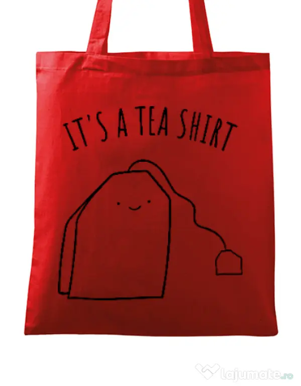 Sacosa din panza Tea shirt Rosu