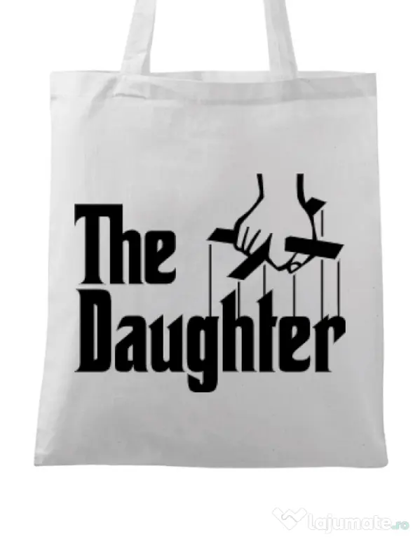 Sacosa din panza The daughter Alb