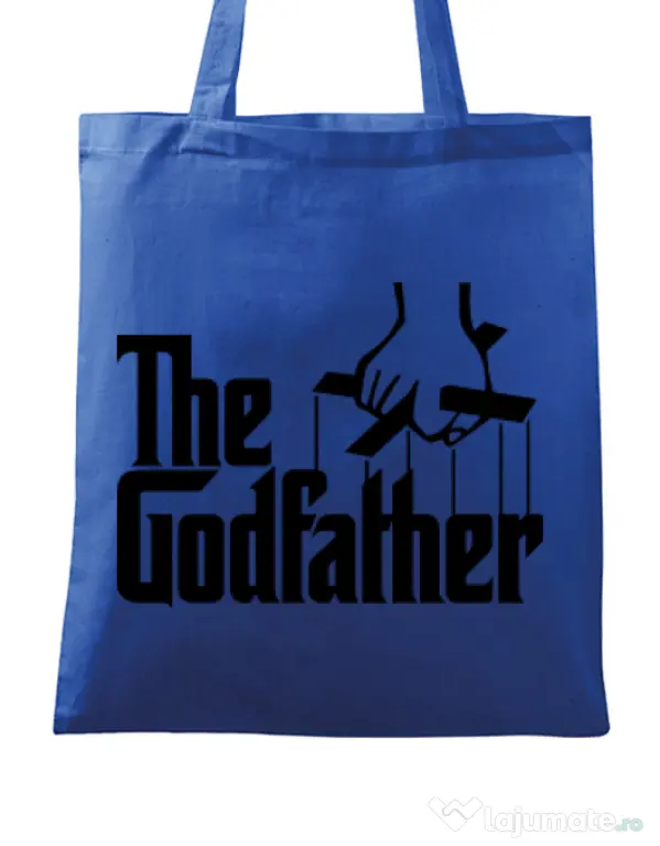 Sacosa din panza The godfather Albastru regal