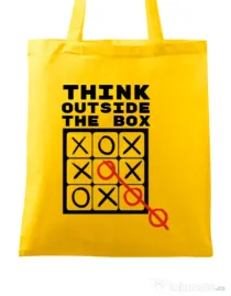 Sacosa din panza Think outside the box Galben