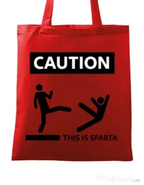 Sacosa din panza This is Sparta Rosu