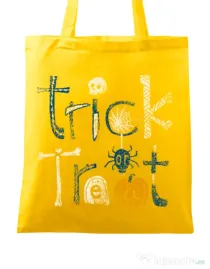 Sacosa din panza Trick or Treat Galben