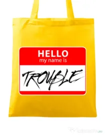 Sacosa din panza Trouble Galben