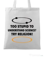 Sacosa din panza Try religion Alb