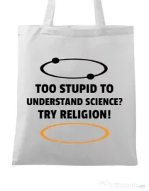 Sacosa din panza Try religion Alb