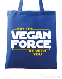 Sacosa din panza Vegan force Albastru regal