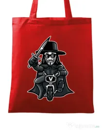 Sacosa din panza Vendetta Biker Rosu