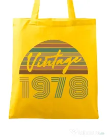Sacosa din panza Vintage 1978 Galben