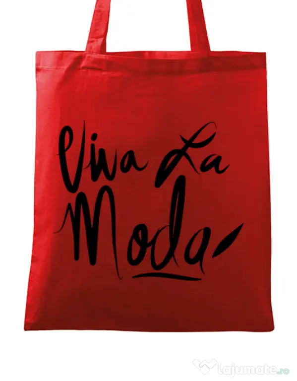 Sacosa din panza Viva la moda Rosu