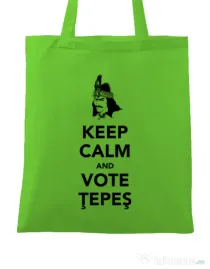 Sacosa din panza Vote Tepes Verde mar