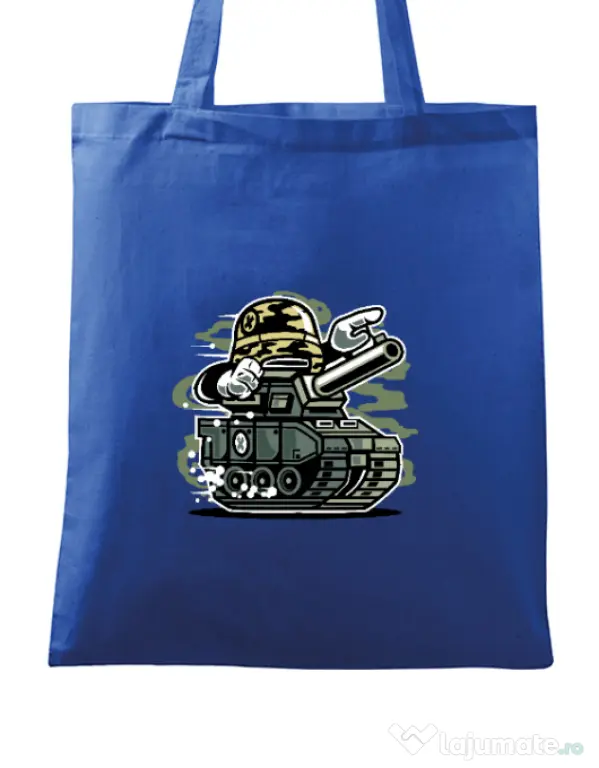 Sacosa din panza War Tank Albastru regal
