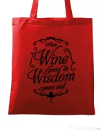 Sacosa din panza Wisdom wine Rosu