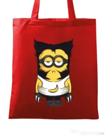 Sacosa din panza Wolve minion Rosu