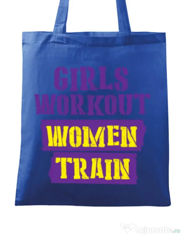 Sacosa din panza Women train Albastru regal