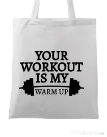 Sacosa din panza Your workout Alb