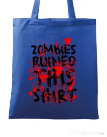 Sacosa din panza Zombies Albastru regal