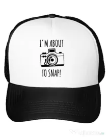Sapca personalizata About to snap Alb