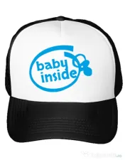 Sapca personalizata Baby inside Alb
