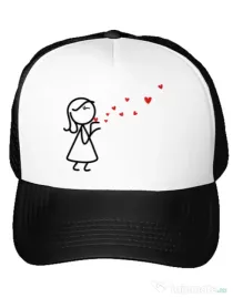 Sapca personalizata Catching love 2 Alb