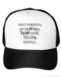 Sapca personalizata Early mornings Alb